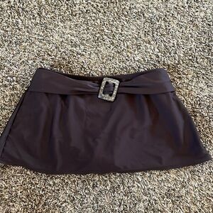 Brown swim skirt